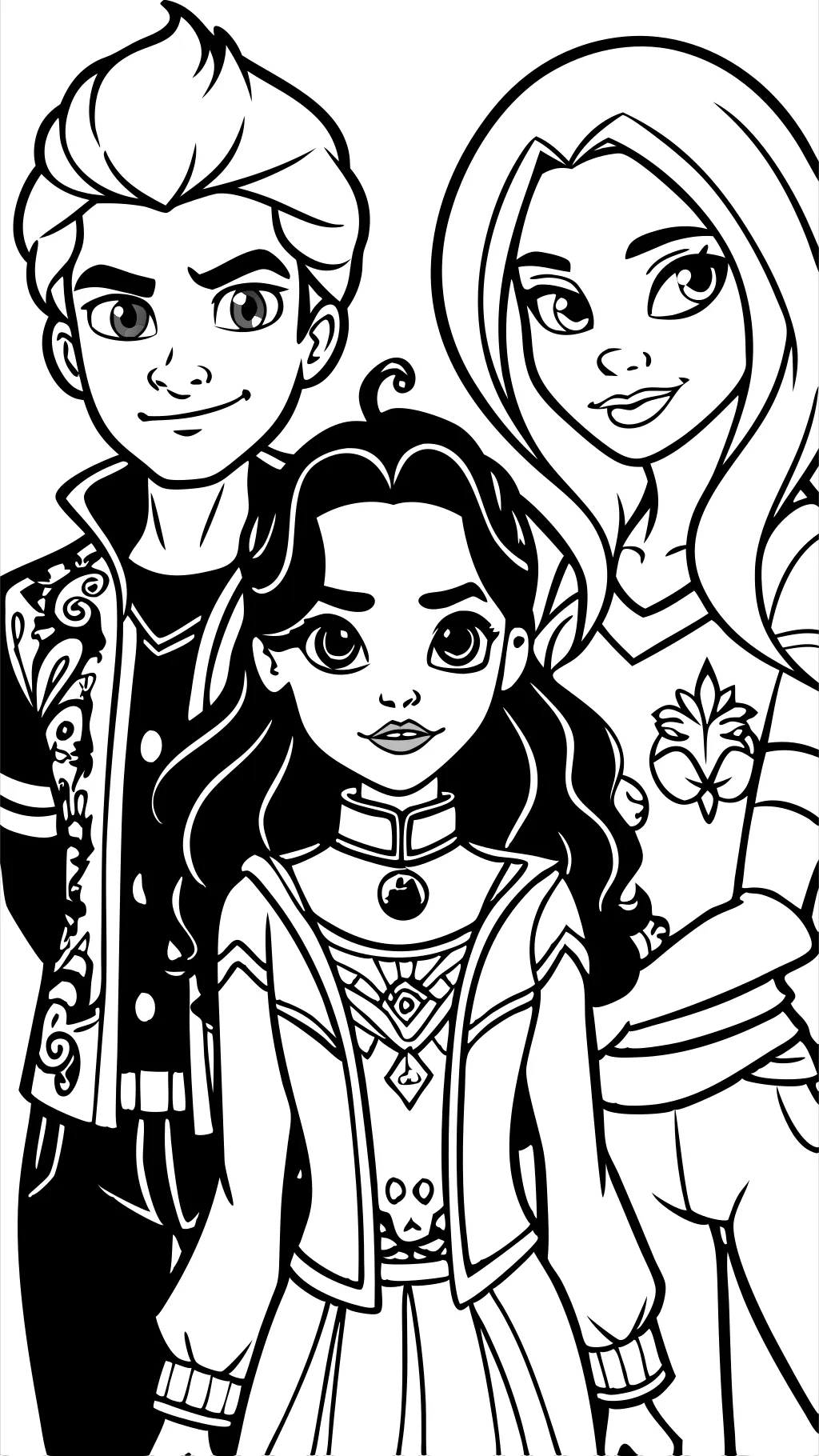 disney descendants coloring pages